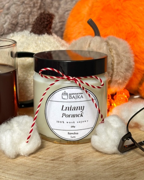 Lniany Poranek - Świeca Sojowa